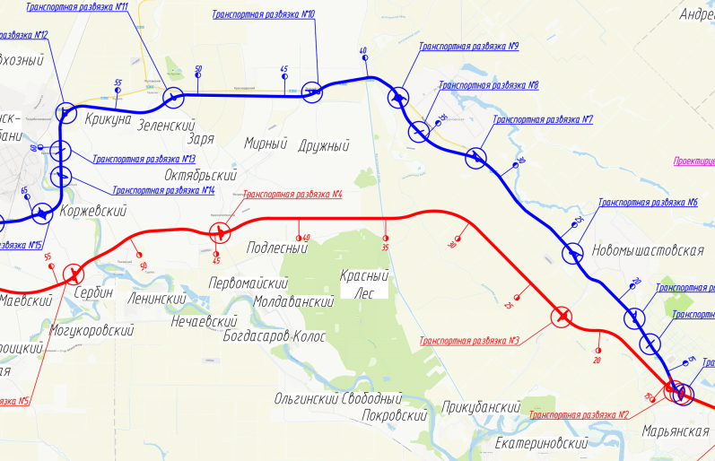 Как пройдет новая трасса от Краснодара до Крымского моста?